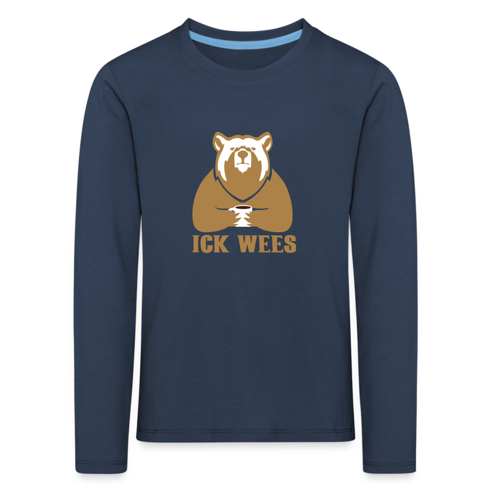 Ick Wees - Kinder Langarmshirt - navy