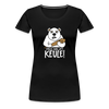 Pass ma uff Keule - Frauen Premium T-Shirt - black