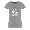 Pass ma uff Keule - Frauen Premium T-Shirt - heather grey