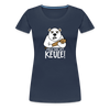 Pass ma uff Keule - Frauen Premium T-Shirt - navy