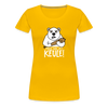Pass ma uff Keule - Frauen Premium T-Shirt - sun yellow