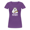 Pass ma uff Keule - Frauen Premium T-Shirt - purple
