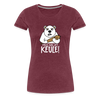 Pass ma uff Keule - Frauen Premium T-Shirt - heather burgundy