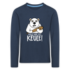 Pass ma uff Keule - Kinder Langarmshirt - navy