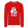 Pass ma uff Keule - Kinder Langarmshirt - red