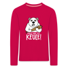 Pass ma uff Keule - Kinder Langarmshirt - dark pink
