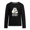 Pass ma uff Keule - Teenager Langarmshirt - black
