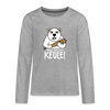 Pass ma uff Keule - Teenager Langarmshirt - heather grey