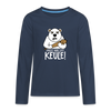 Pass ma uff Keule - Teenager Langarmshirt - navy