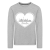I love Berlin weiß - Kinder Langarmshirt - heather grey