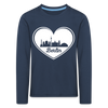 I love Berlin weiß - Kinder Langarmshirt - navy