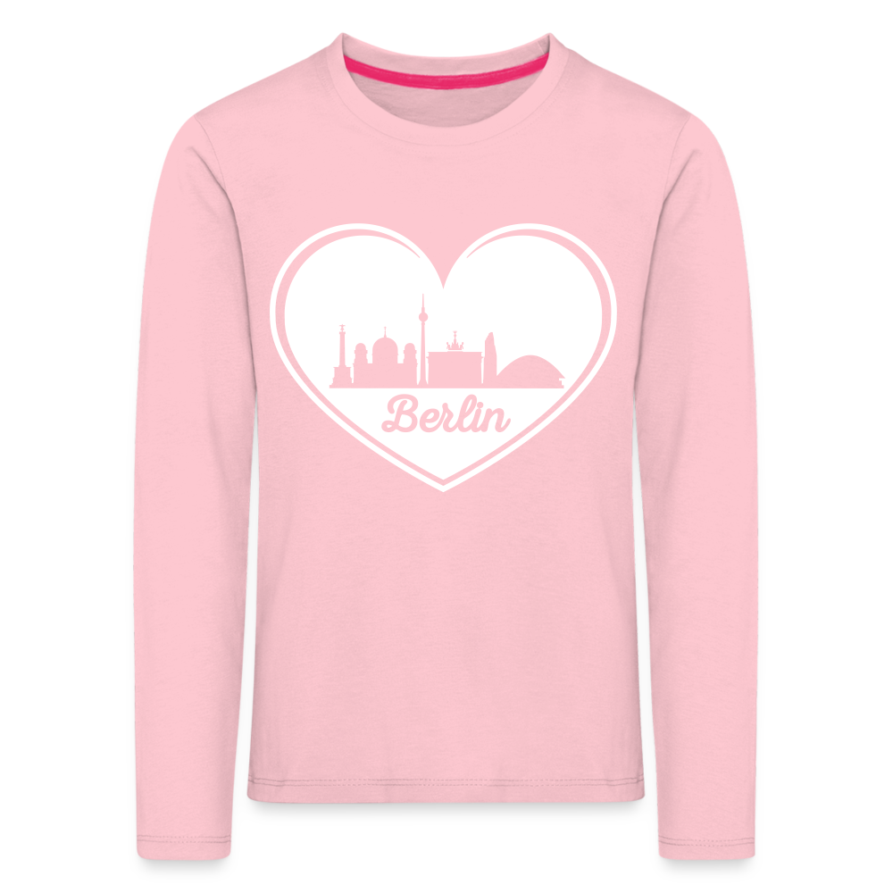 I love Berlin weiß - Kinder Langarmshirt - rose shadow
