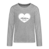 I love Berlin weiß - Teenager Langarmshirt - heather grey