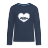 I love Berlin weiß - Teenager Langarmshirt - navy
