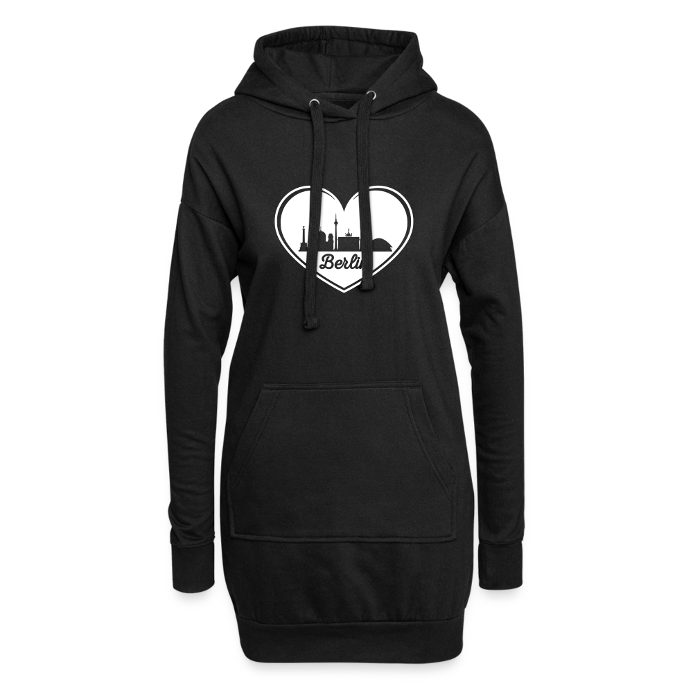 I love Berlin weiß - Hoodie-Kleid - black