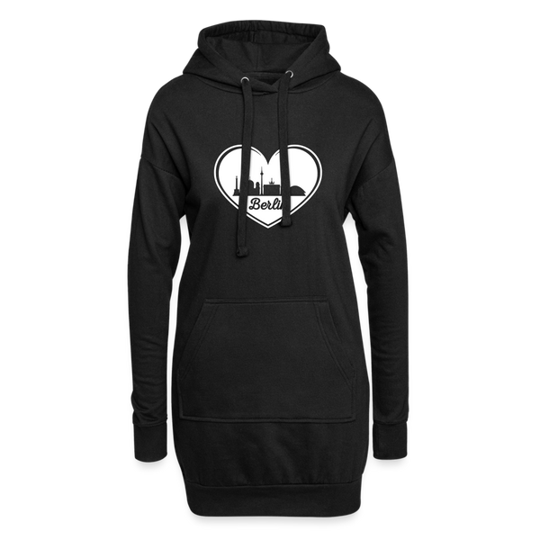 I love Berlin weiß - Hoodie-Kleid - black