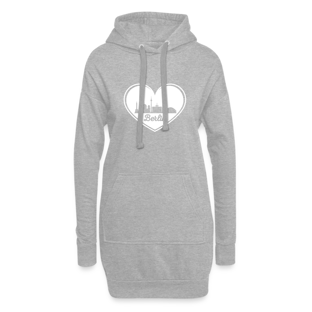 I love Berlin weiß - Hoodie-Kleid - heather grey