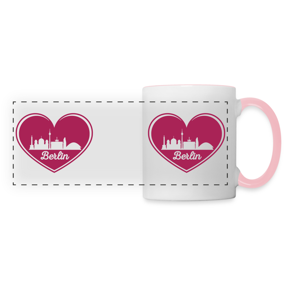 I love Berlin weiß - Tasse zweifarbig - white/pink