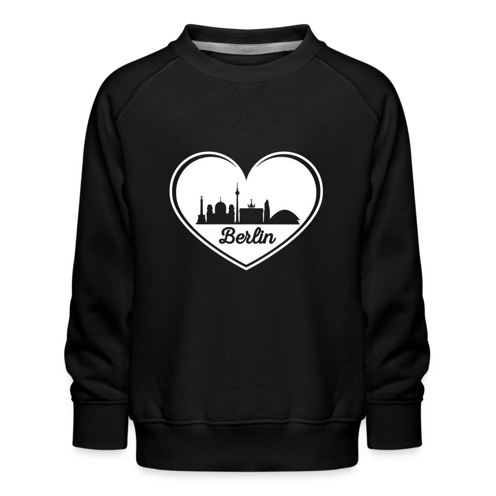 I love Berlin weiß - Kinder Premium Sweatshirt - black