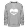 I love Berlin weiß - Kinder Premium Sweatshirt - heather grey