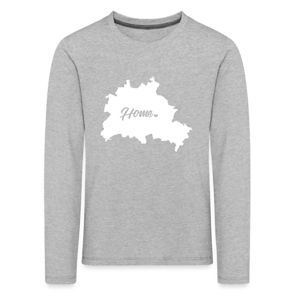 Heimat Berlin - Kinder Langarmshirt - heather grey