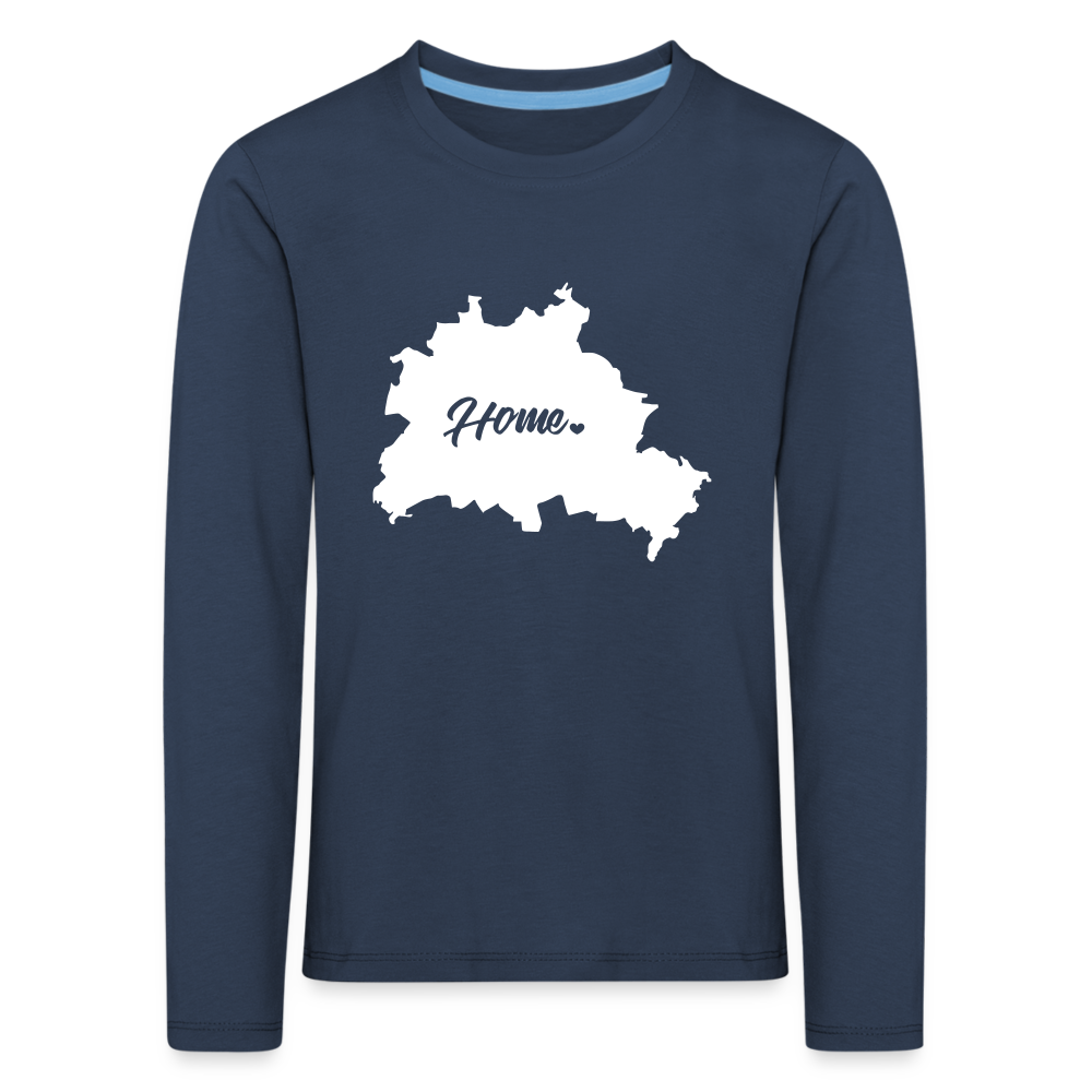 Heimat Berlin - Kinder Langarmshirt - navy