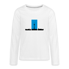 Berliner Skyline in Streifen - Teenager Langarmshirt - white