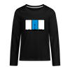 Berliner Skyline in Streifen - Teenager Langarmshirt - black