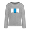Berliner Skyline in Streifen - Teenager Langarmshirt - heather grey