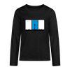 Berliner Skyline in Streifen - Teenager Langarmshirt - charcoal grey