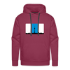 Berliner Skyline in Streifen - Männer Premium Hoodie - bordeaux