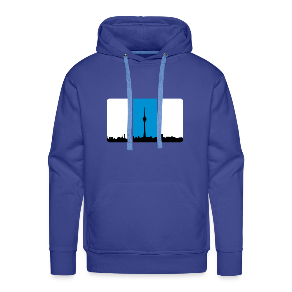 Berliner Skyline in Streifen - Männer Premium Hoodie - royal blue
