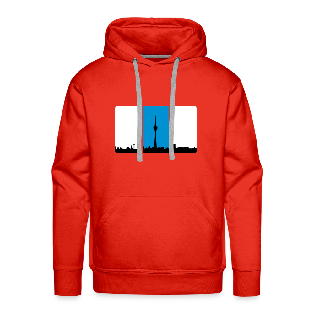 Berliner Skyline in Streifen - Männer Premium Hoodie - red
