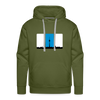 Berliner Skyline in Streifen - Männer Premium Hoodie - olive green