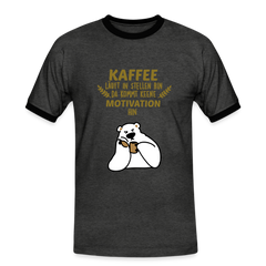 Kaffee motiviert - Männer Ringer T-Shirt