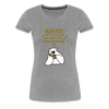 Kaffee motiviert - Frauen Premium T-Shirt - heather grey