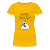 Kaffee motiviert - Frauen Premium T-Shirt - sun yellow
