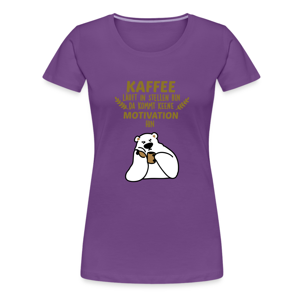 Kaffee motiviert - Frauen Premium T-Shirt - purple