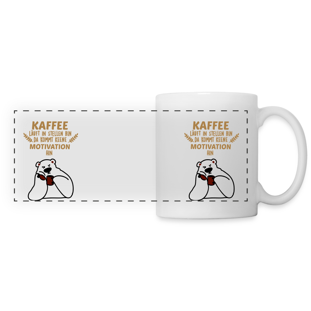 Kaffee motiviert - Tasse zweifarbig - white