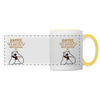 Kaffee motiviert - Tasse zweifarbig - white/yellow