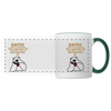 Kaffee motiviert - Tasse zweifarbig - white/dark green