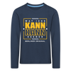 Wat Icke Kann, Kann Keener - Kinder Langarmshirt - navy