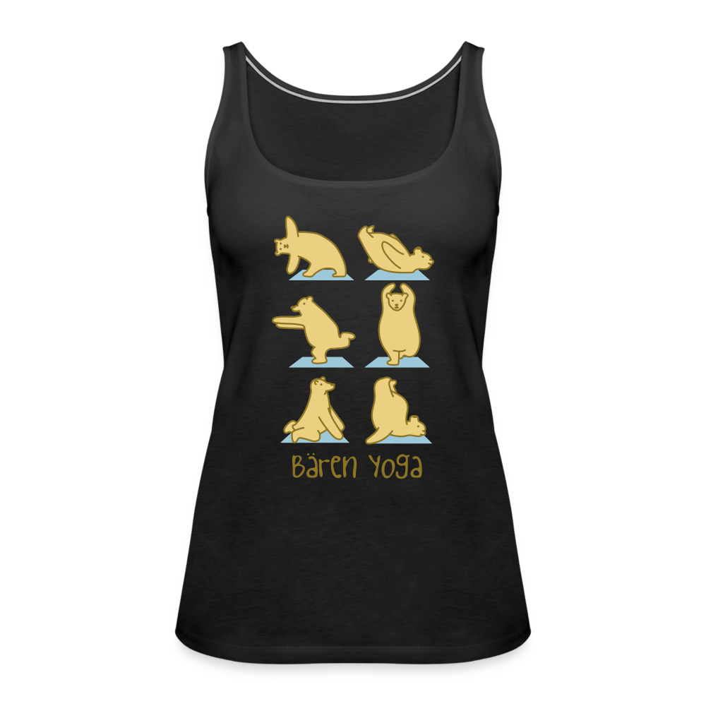 Bären Yoga - Frauen Premium Tank Top - black