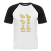 Bären Yoga - Männer Baseball T-Shirt - white/black