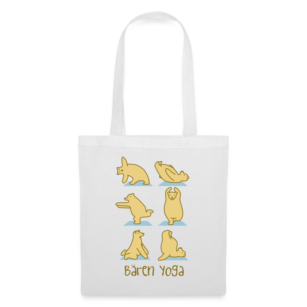 Bären Yoga - Stoffbeutel - white