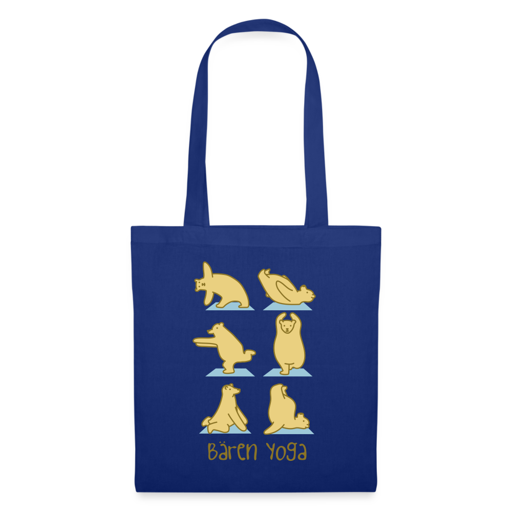 Bären Yoga - Stoffbeutel - royal blue