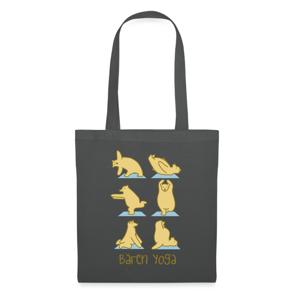 Bären Yoga - Stoffbeutel - graphite grey