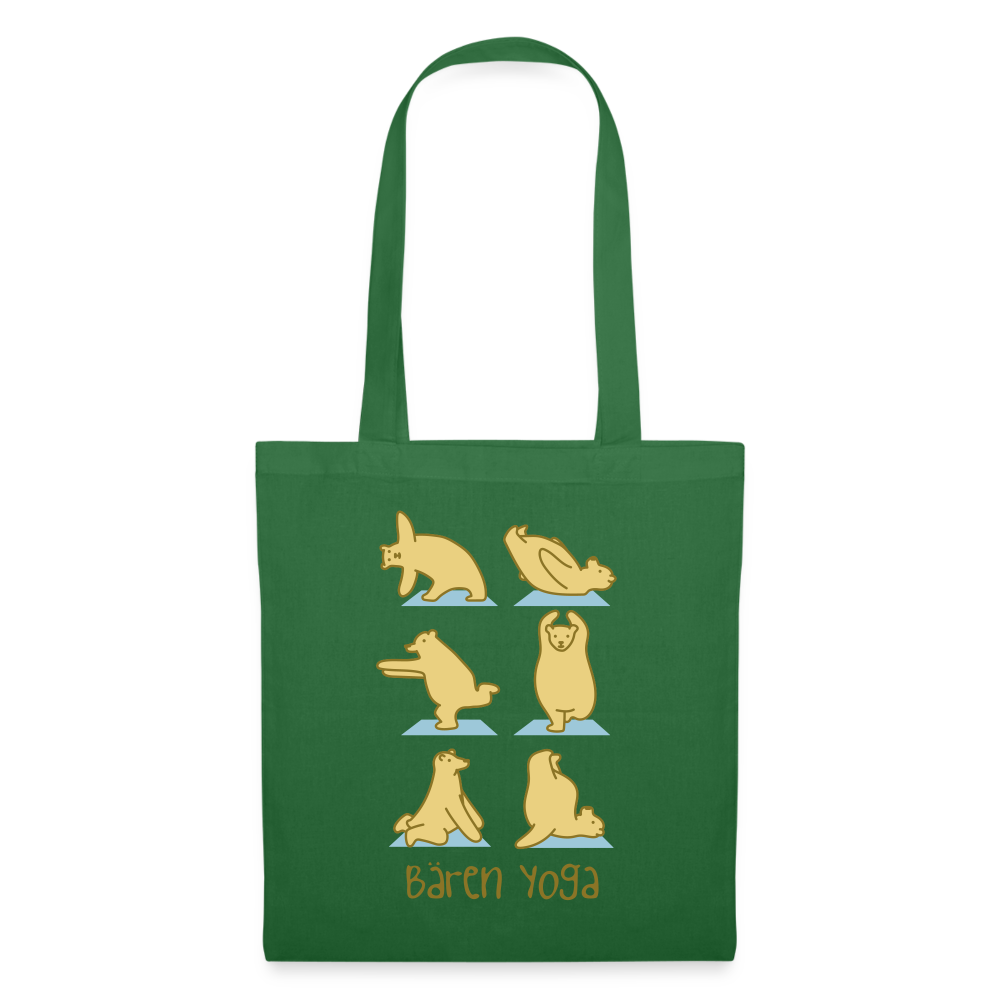 Bären Yoga - Stoffbeutel - evergreen