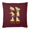 Bären Yoga - Sofakissen mit Füllung (45 x 45 cm) - burgundy