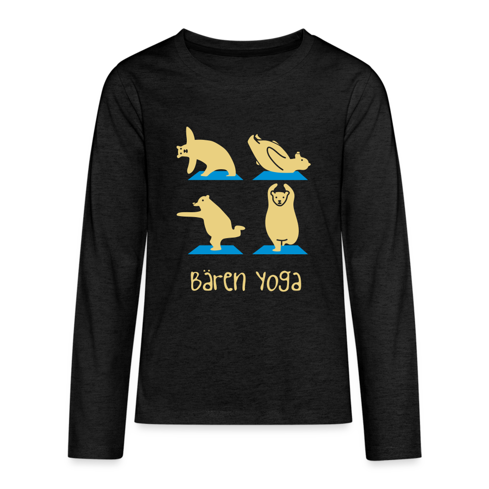 Bären Yoga - Teenager Langarmshirt - charcoal grey
